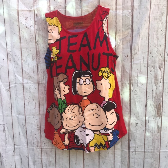 Peanuts Tops - Team Peanuts Graphic Tank Size Medium